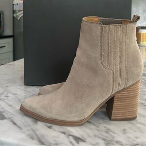 Marc Fisher suede western bootie